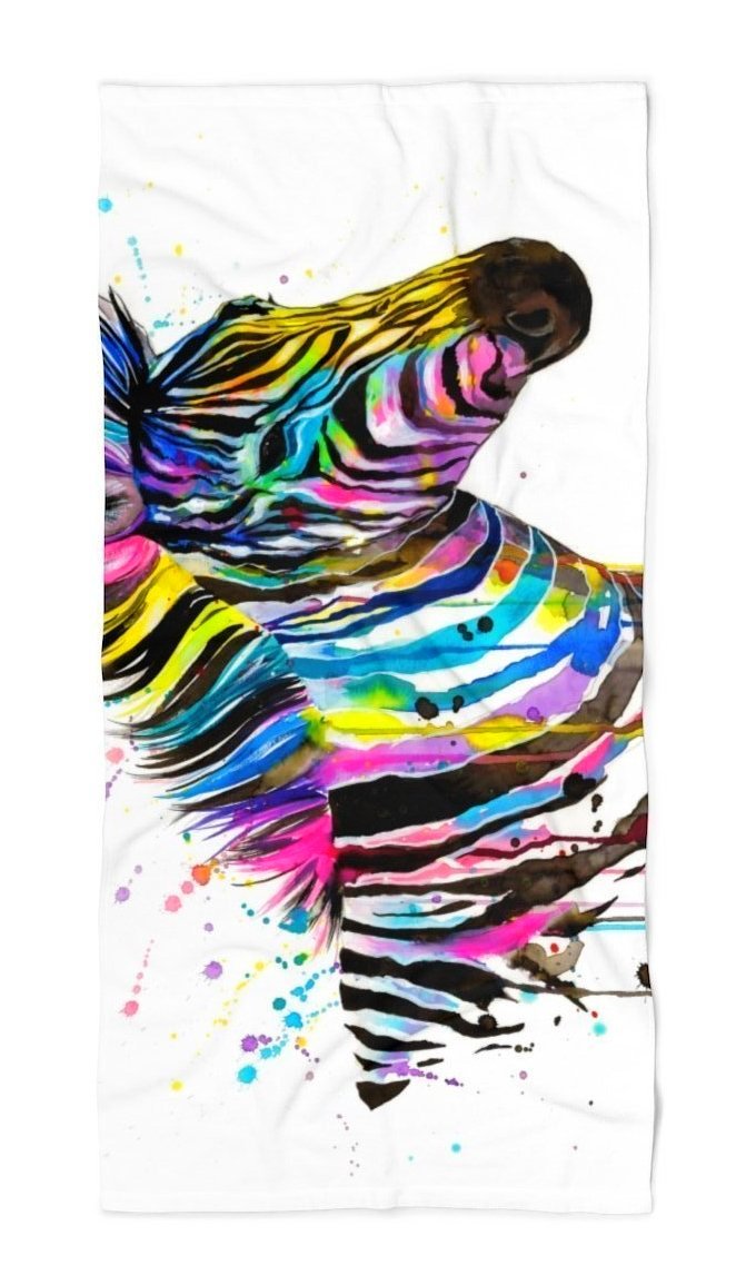 Zebra Bunt Beach Throw, Svenja Jodicke, | iEDM