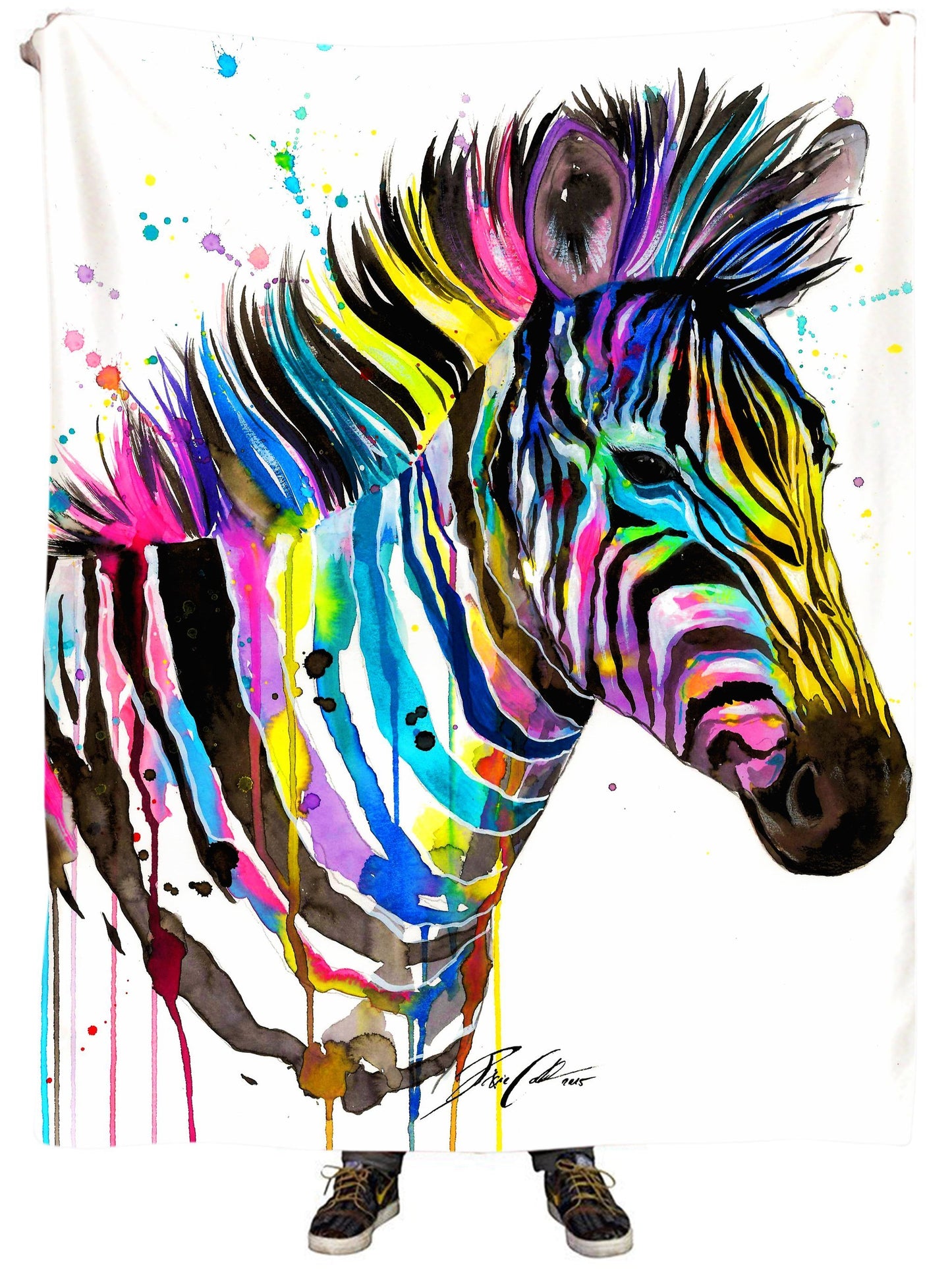 Zebra Bunt Plush Blanket, Svenja Jodicke, | iEDM