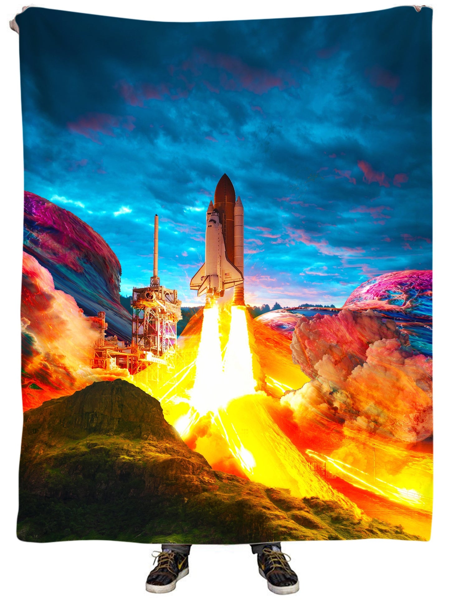 Rainbow Render Plush Blanket, Think Lumi, | iEDM