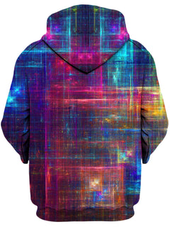 Yantrart Design - Psychedelic Matrix Rainbow Unisex Zip-Up Hoodie