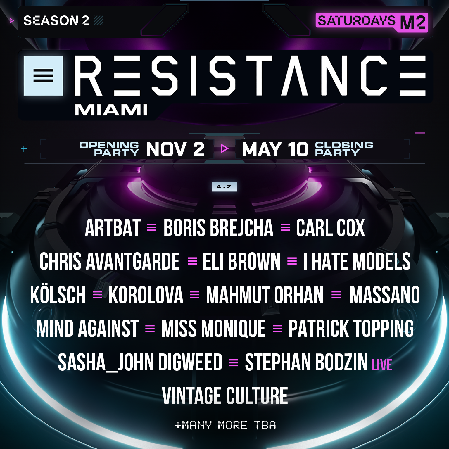 RESISTANCE Miami Announces Stacked Season 2 Lineup At M2