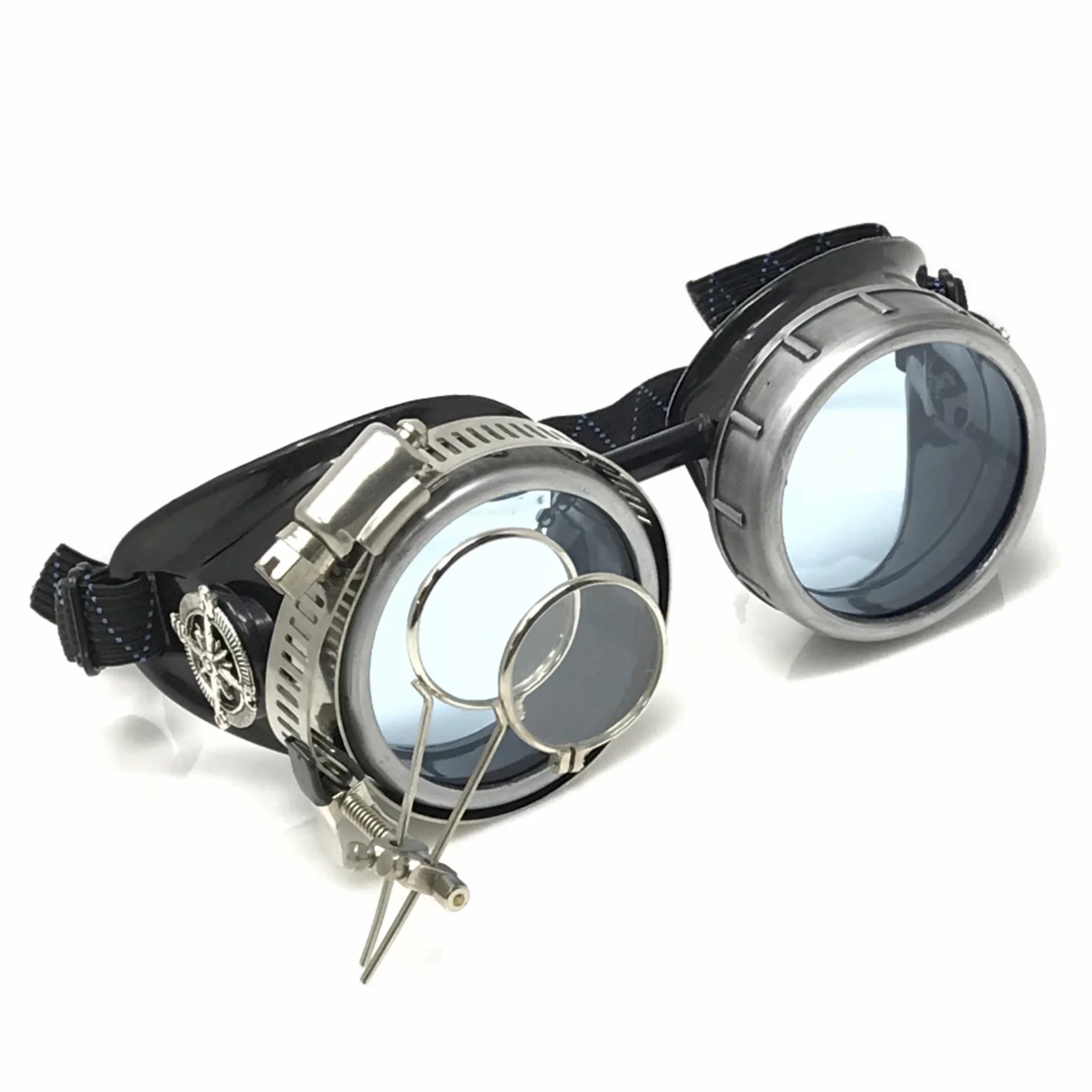 Steampunk Metallic Goggles With Magnifying Eye Loupes Pastel Goth Punk - iEDM
