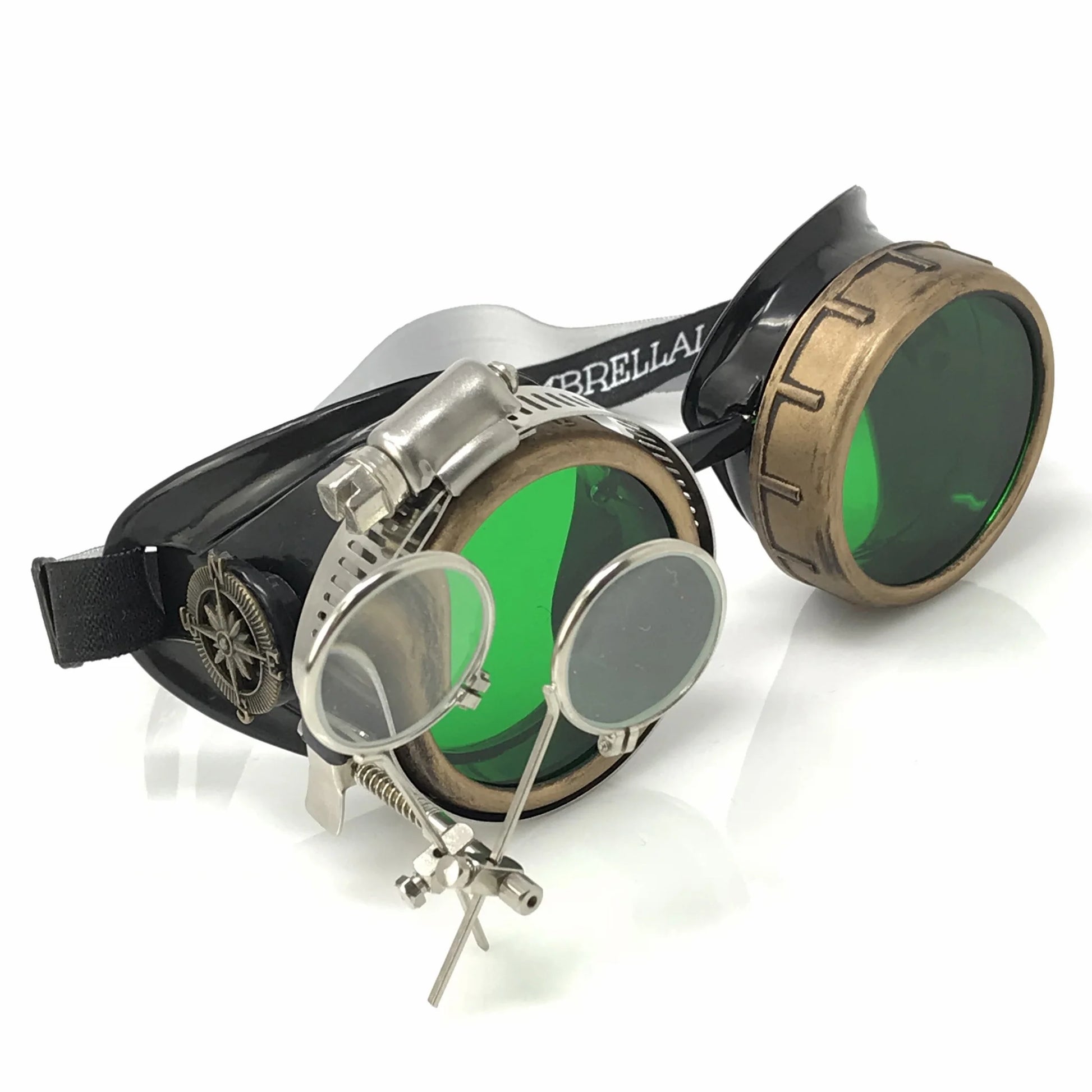 magnifying goggles Steampunk Goggles With Magnifying Loupes Green Lenses