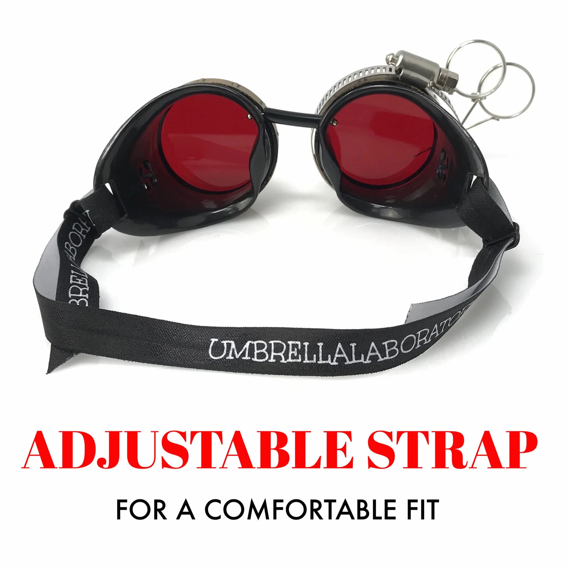 steampunk welding goggles Steampunk Goggles With Magnifying Loupes Red Lenses
