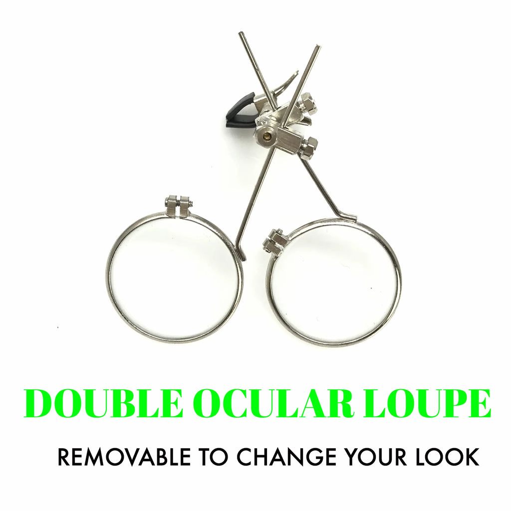Steampunk Goggles With Magnifying Loupes UV Glow Neon Green Spiral Diffraction Lenses - iEDM