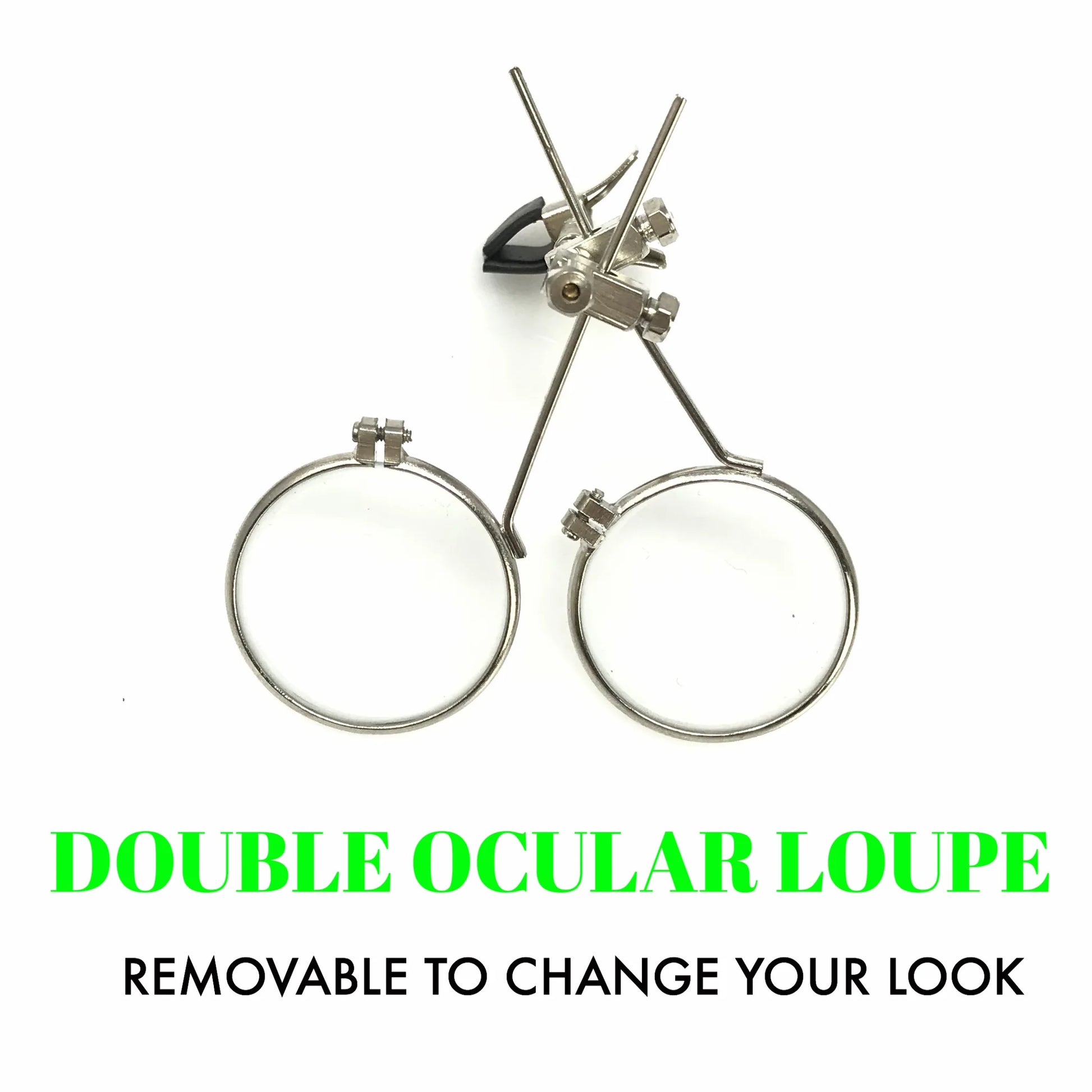 Steampunk Goggles With Magnifying Loupes UV Glow Neon Green Spiral Diffraction Lenses - iEDM