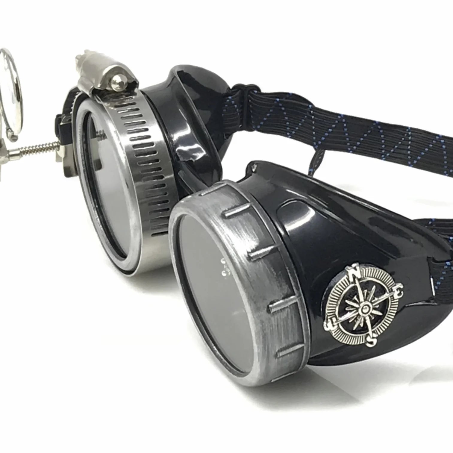 Motorcycle Goggles With Magnifying Eye Loupes Clear Lenses - iEDM