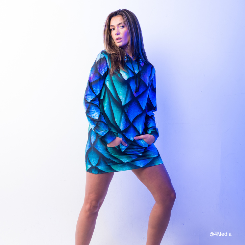 Dosed Dragon Scale Hoodie Dress, iEDM, | iEDM