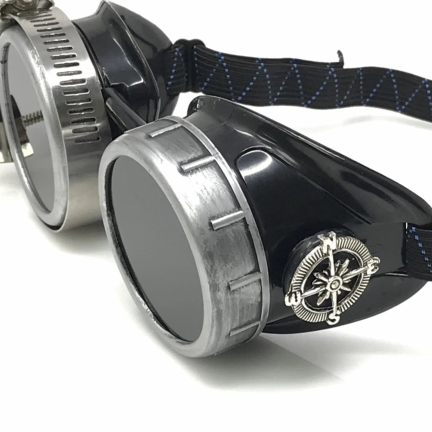 Diesel Goth Punk Vespa Goggles With Magnifying Eye Loupes Black Lenses - iEDM