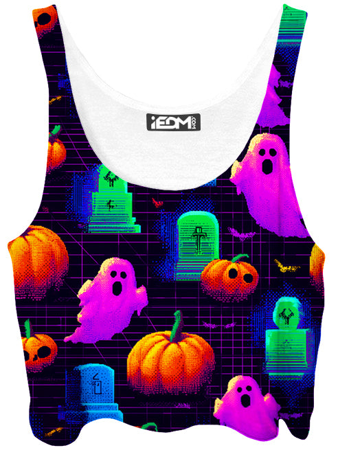 8 Bit Halloween Crop Top - iEDM