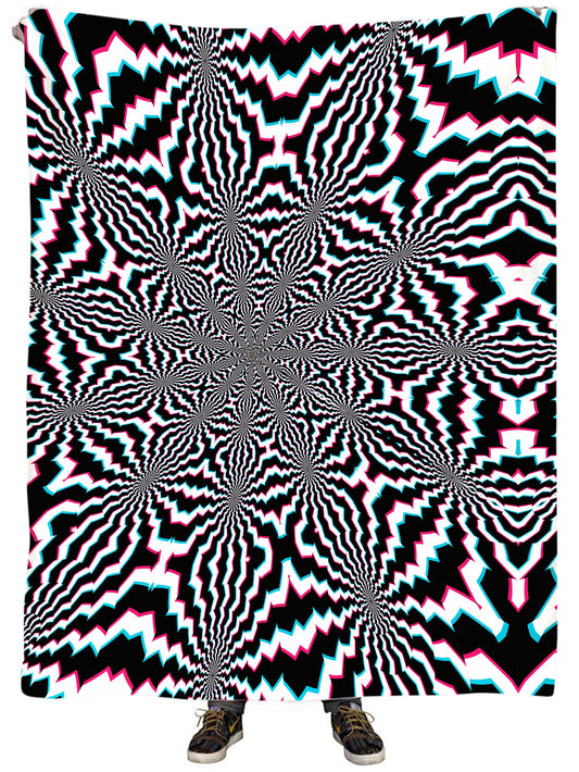 Fractal Ripples Plush Blanket, Art Design Works, | iEDM