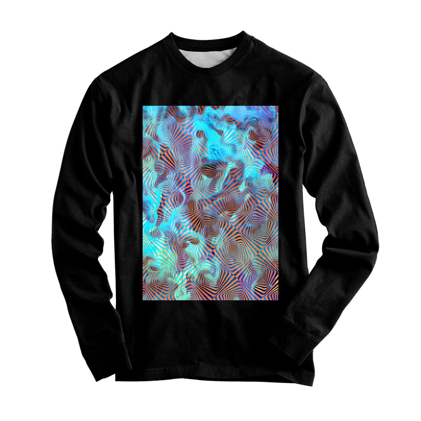 Aqua Plasma Graphic Long Sleeve, Art Design Works, | iEDM