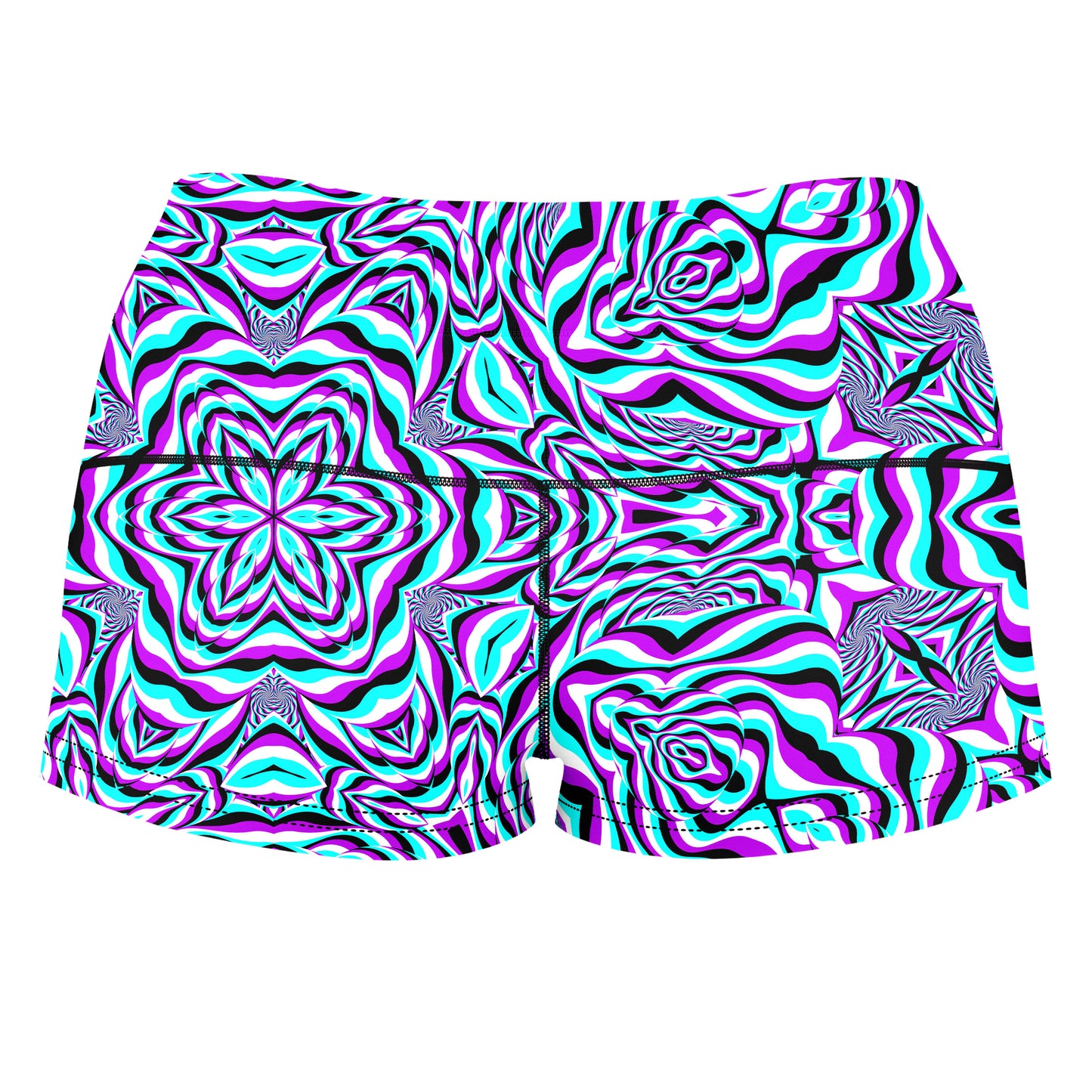 Aquarius High-Waisted Women's Shorts, Art Design Works, | iEDM