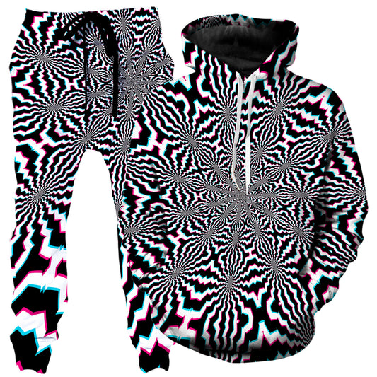 Fractal Ripples Hoodie and Joggers Combo, Art Design Works, | iEDM