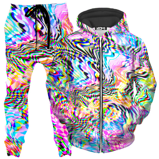 No Signal 2.0 Zip-Up Hoodie and Joggers Combo, Art Design Works, | iEDM
