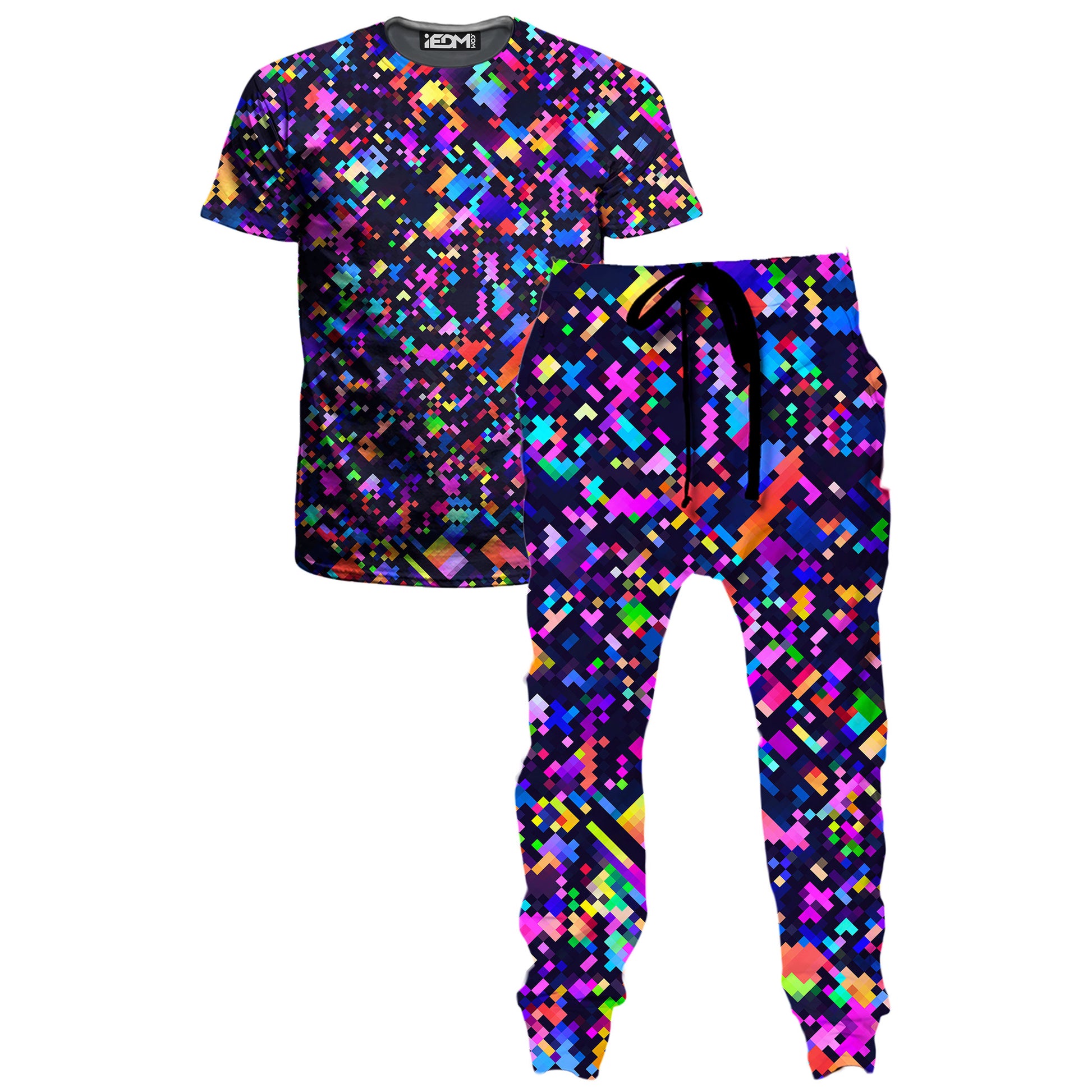 8-Bit Confetti T-Shirt and Joggers Combo, Art Design Works, | iEDM