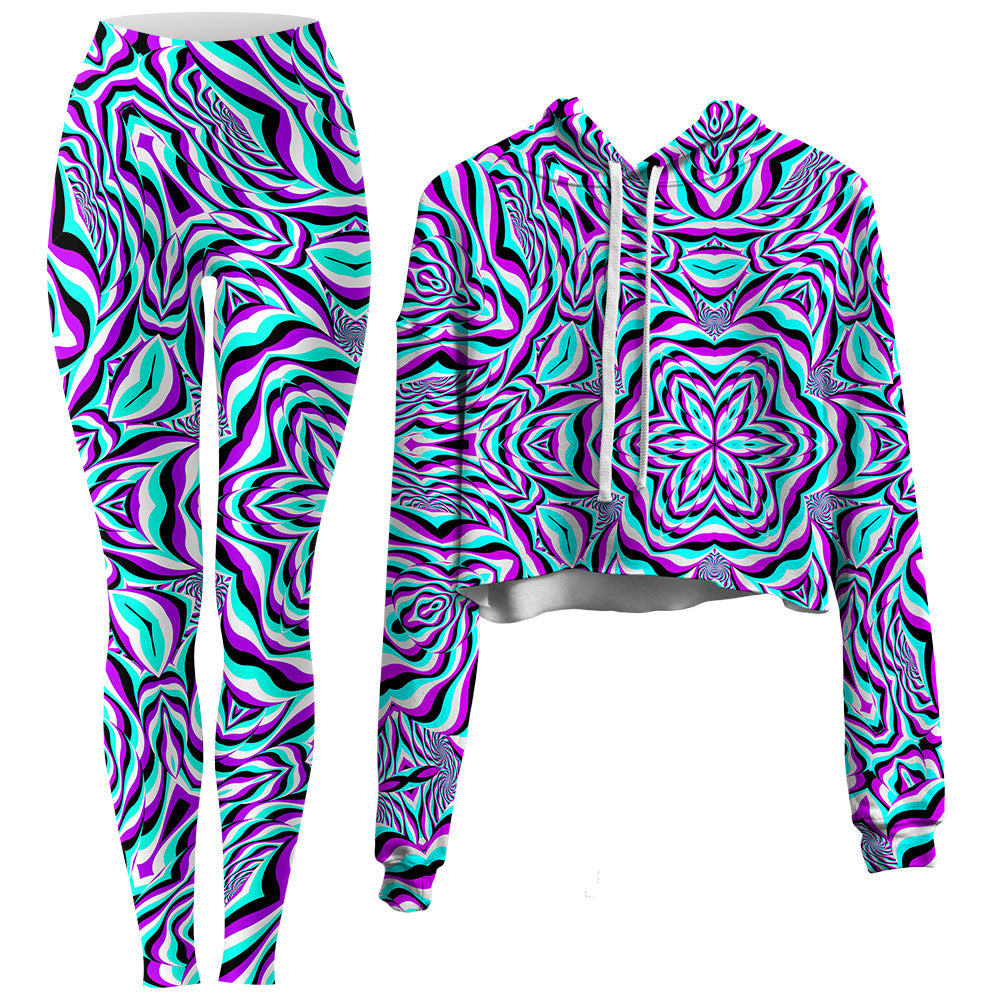 Aquarius Crop Hoodie and Leggings Combo, Art Design Works, | iEDM