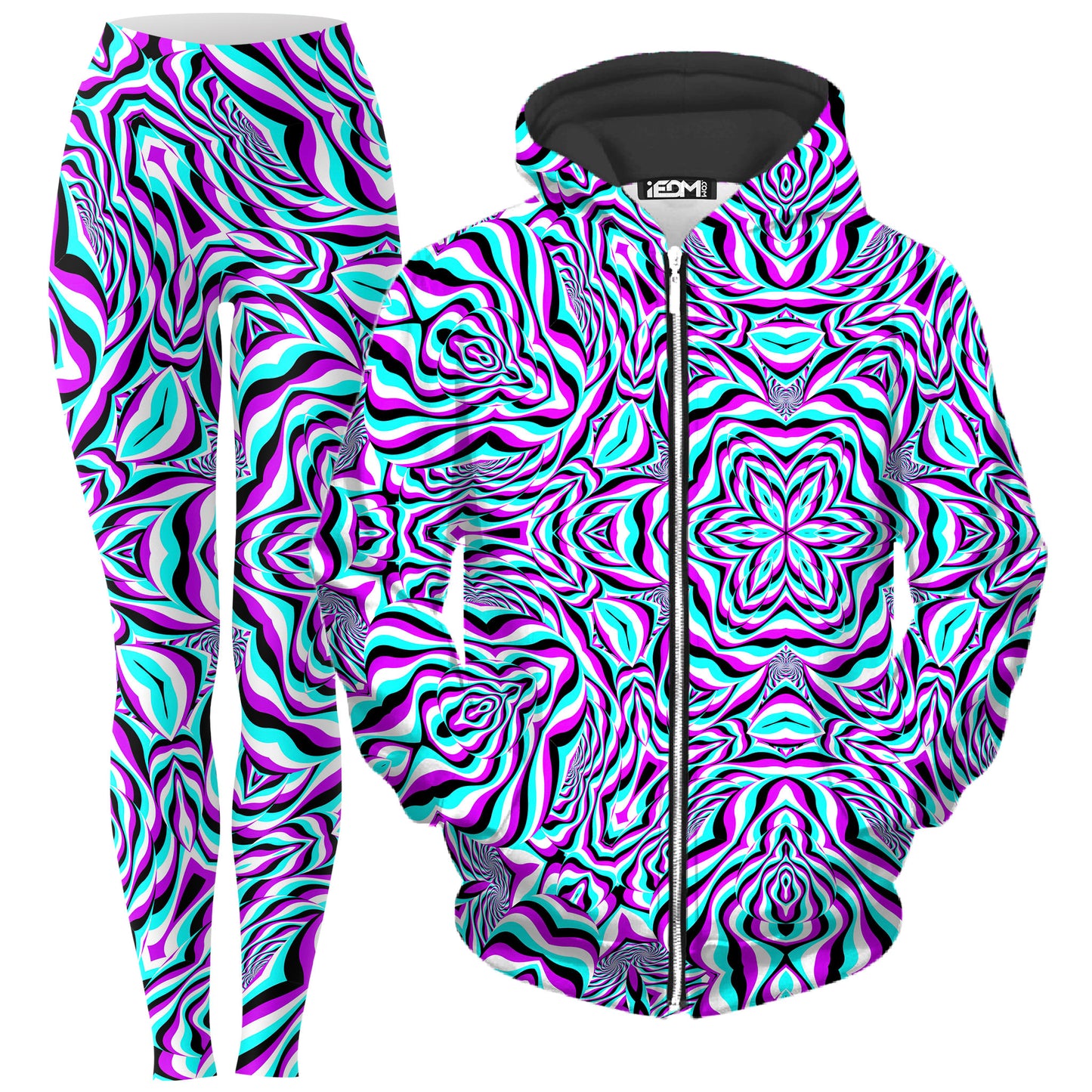 Aquarius Zip-Up Hoodie and Leggings Combo, Art Design Works, | iEDM