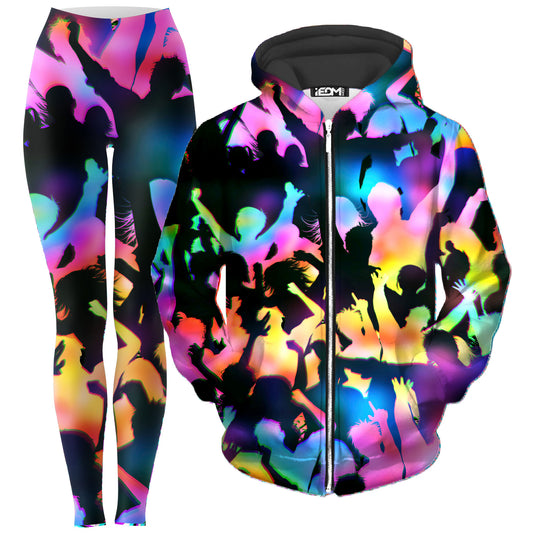 Good Vibes Zip-Up Hoodie and Leggings Combo, Art Design Works, | iEDM