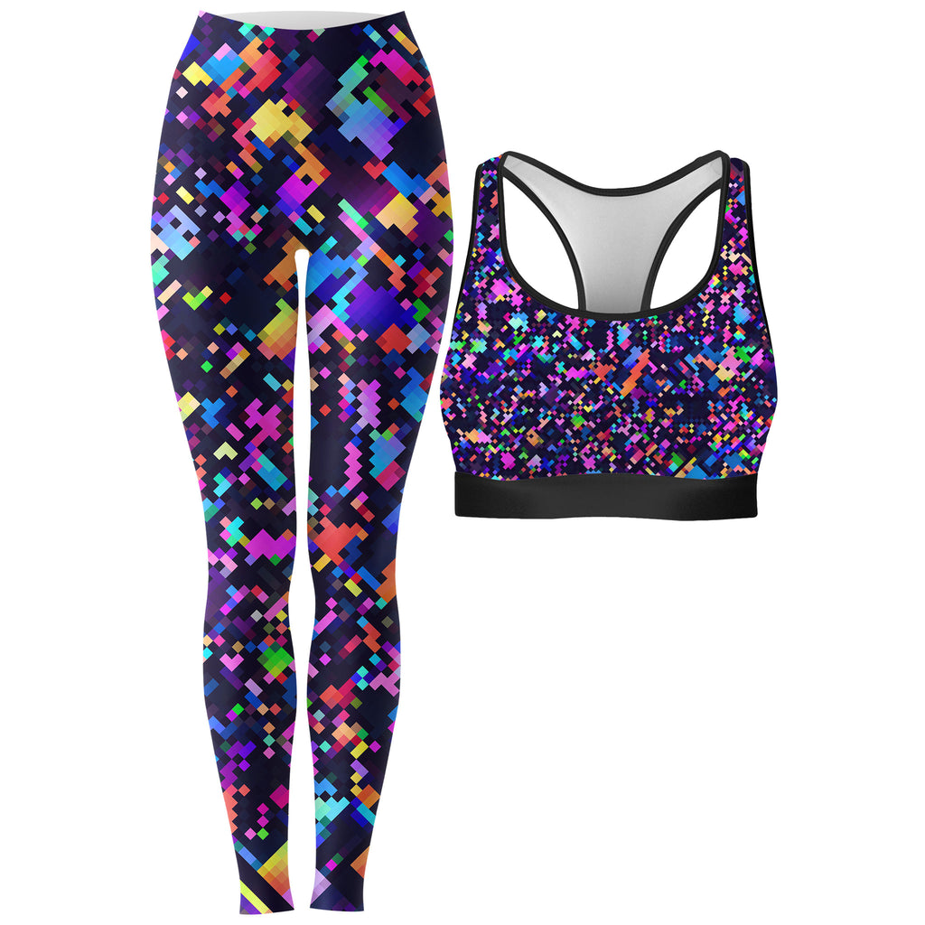 8-Bit Confetti Rave Bra and Leggings Combo, Art Design Works, | iEDM