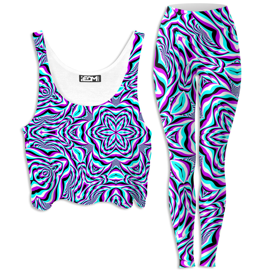 Aquarius Crop Top and Leggings Combo, Art Design Works, | iEDM