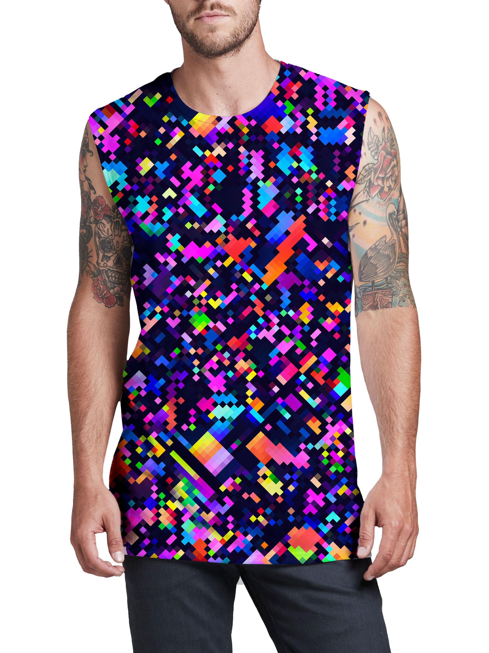 8-Bit Confetti Men's Muscle Tank, Art Design Works, | iEDM