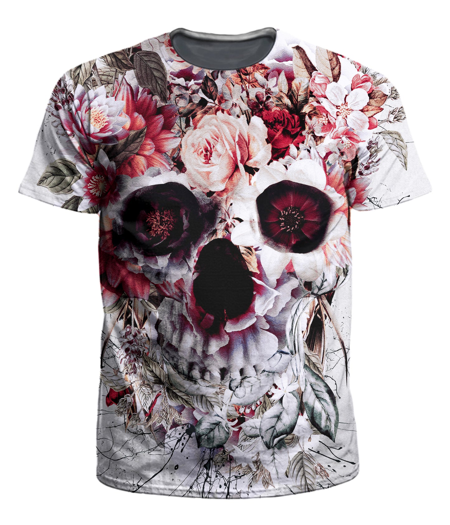 Floral Skull Men's T-Shirt, Riza Peker, | iEDM