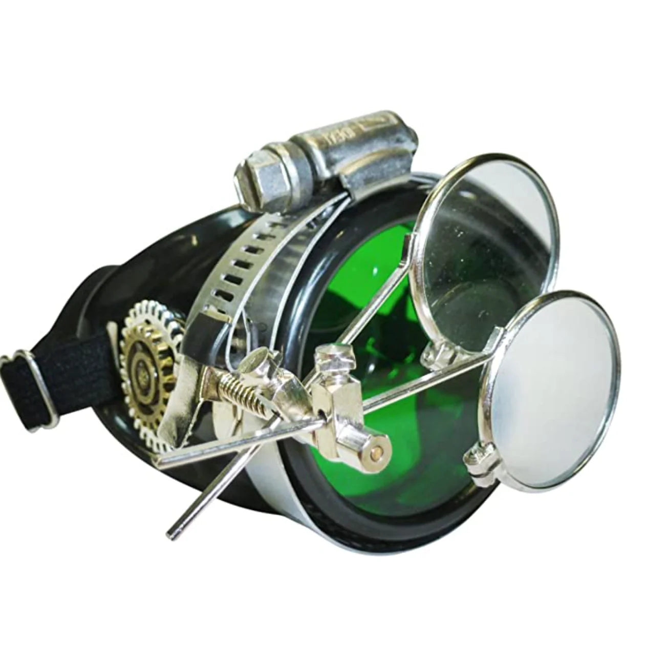 Airship Captain Pirate Eyepatch Monocle Rave Goggle With Magnifying Eye Loupes - iEDM