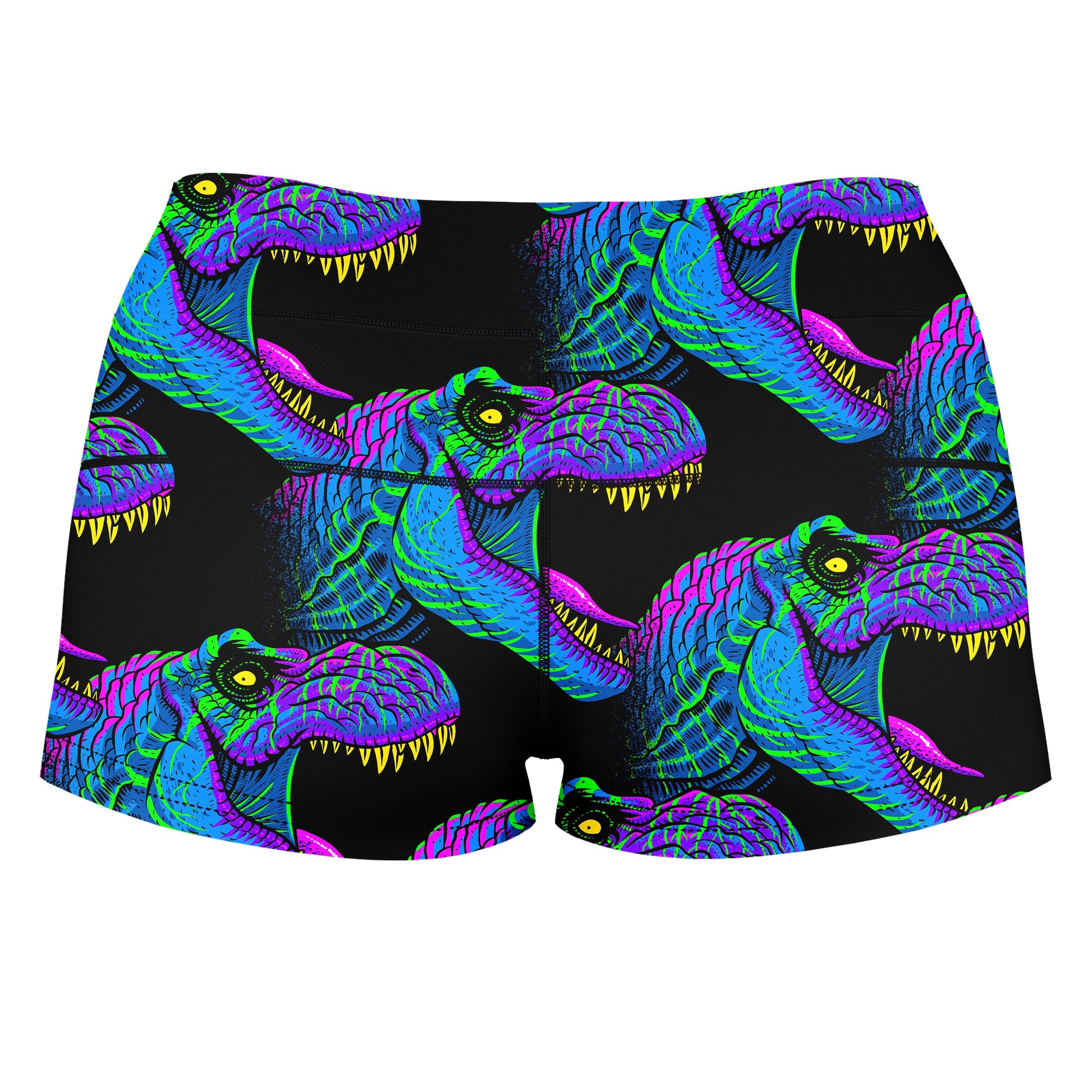 Jurassic High-Waisted Women's Shorts, Alberto Chamosa, | iEDM