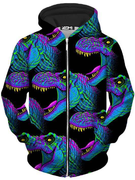 Jurassic Unisex Zip-Up Hoodie, Alberto Chamosa, | iEDM