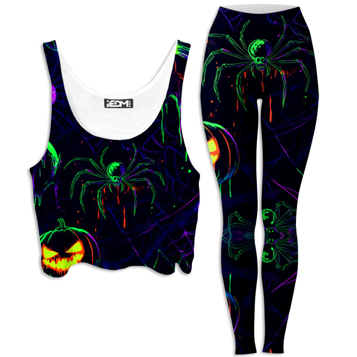 Arachnophobia Crop Top and Leggings Combo - iEDM
