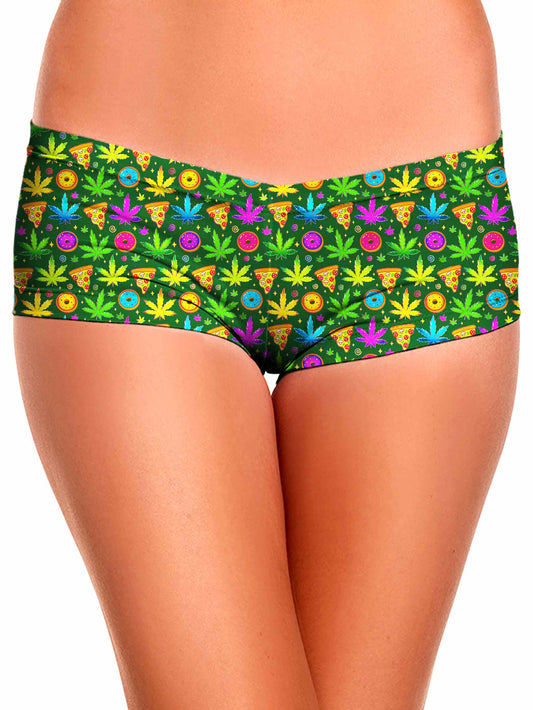Ganja Motif Booty Shorts - iEDM