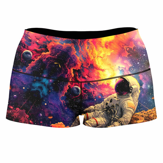 Astro Journey High-Waisted Women's Shorts - iEDM