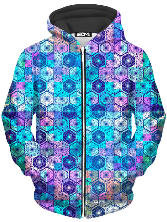 Hexa Haze Unisex Zip-Up Hoodie - iEDM