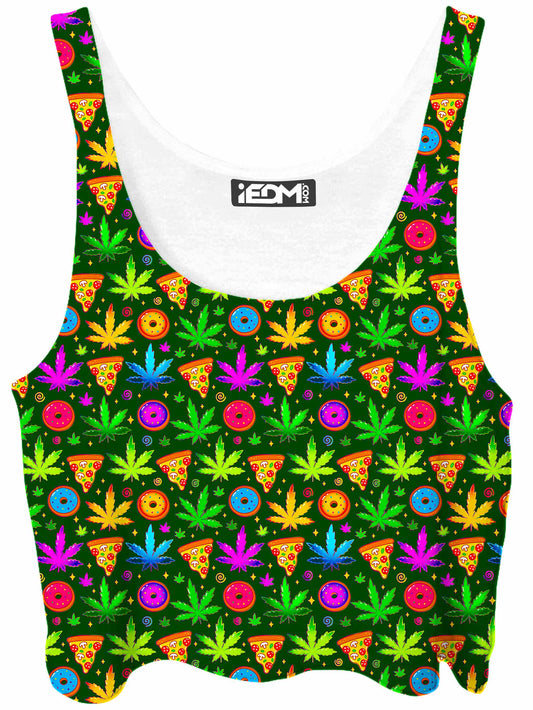 Ganja Motif Crop Top - iEDM