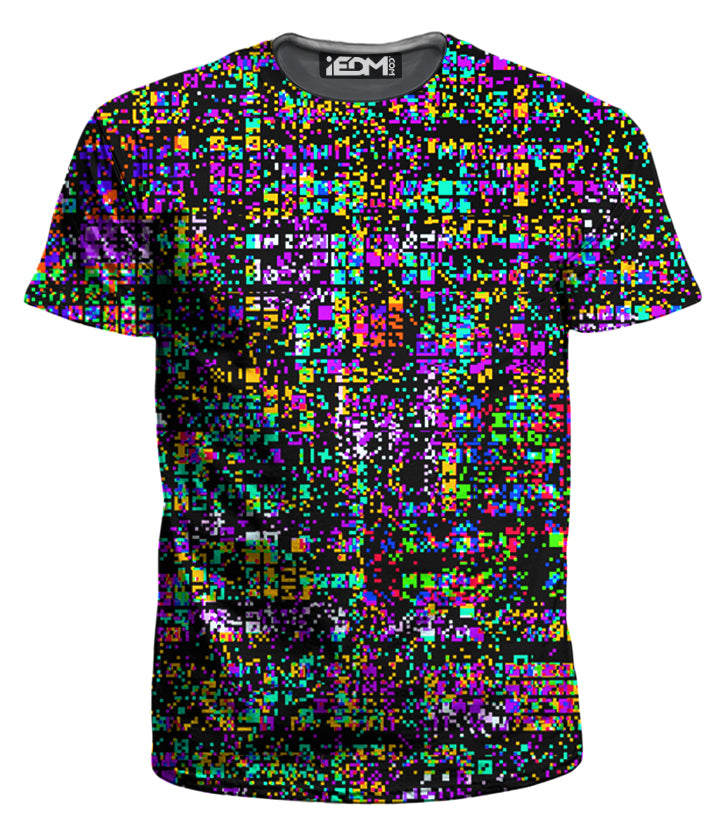 8-Bit Trippy Glitch Men's T-Shirt and Shorts Combo - iEDM