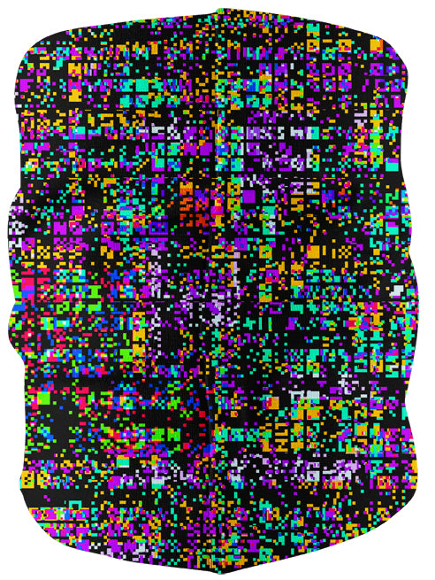 8-Bit Trippy Glitch Bandana Mask - iEDM
