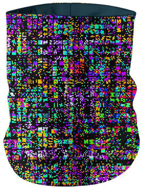 8-Bit Trippy Glitch Bandana Mask - iEDM