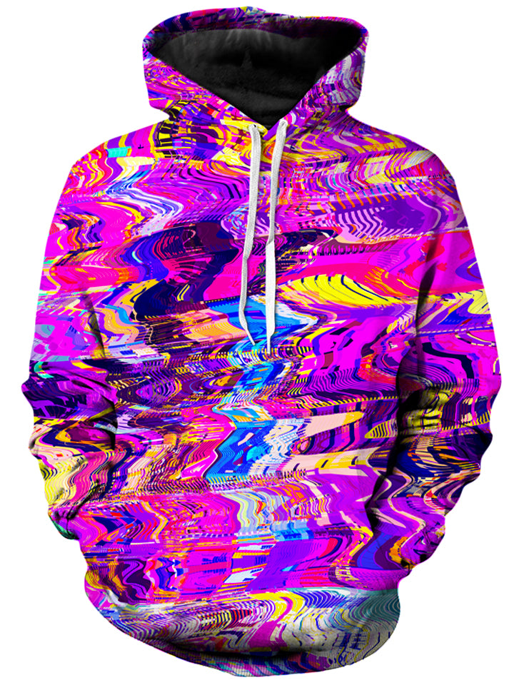 Purple Acid Glitch Waves Unisex Hoodie - iEDM