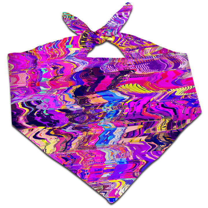 Purple Acid Glitch Waves Bandana - iEDM