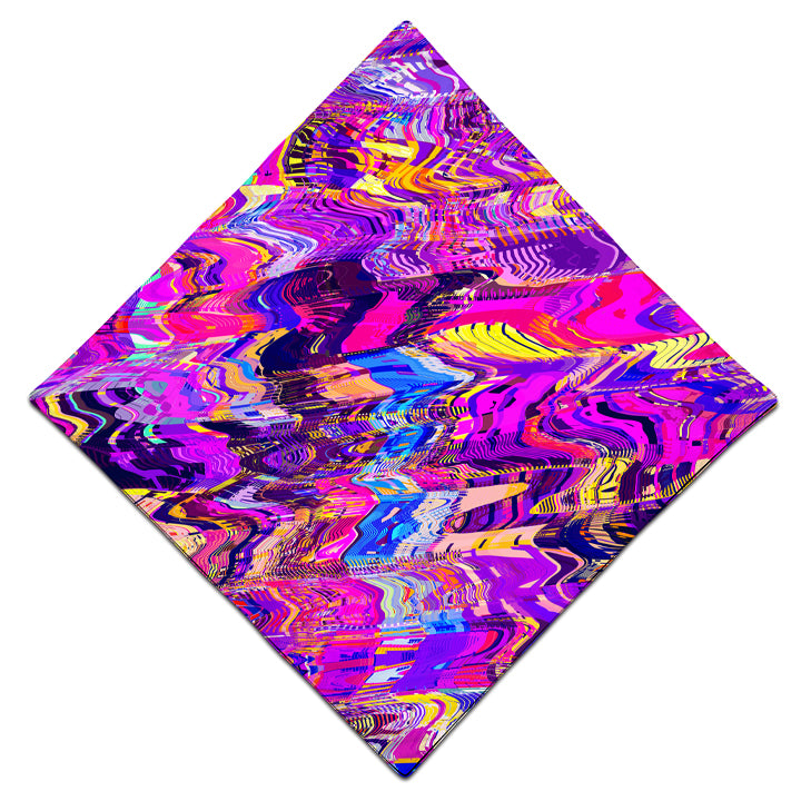 Purple Acid Glitch Waves Bandana - iEDM
