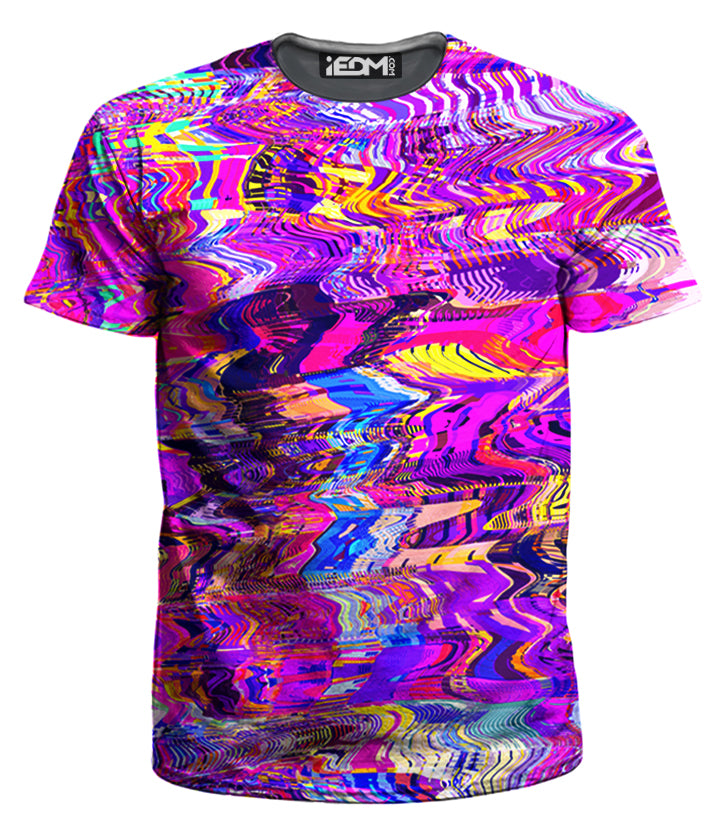 Purple Acid Glitch Waves Men's T-Shirt - iEDM