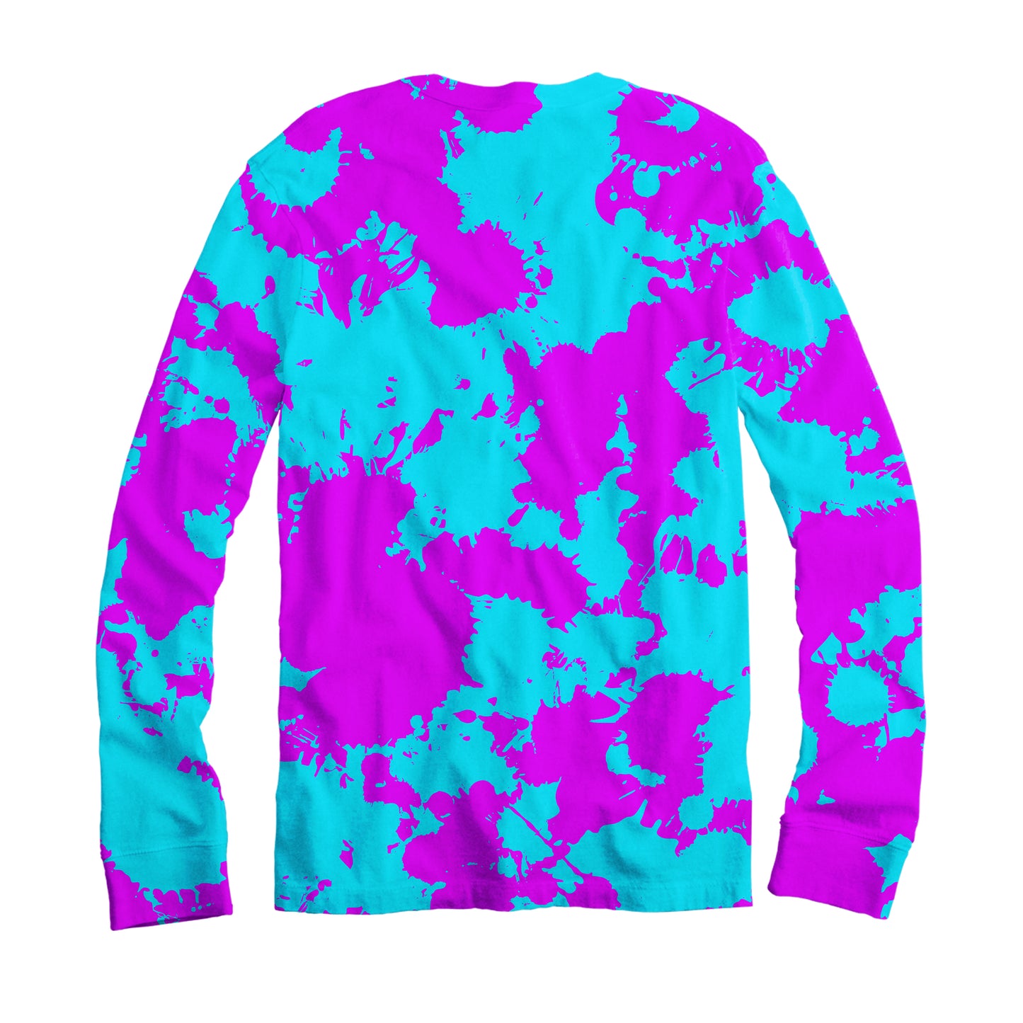 Blue and Purple Paint Splatter Long Sleeve, Big Tex Funkadelic, | iEDM