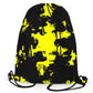 Black and Yellow Abstract Drawstring Bag, Big Tex Funkadelic, | iEDM