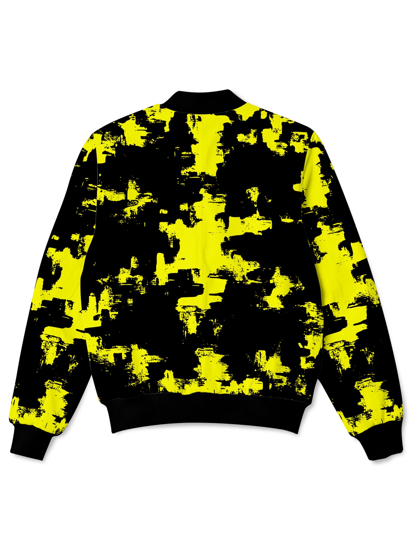 Black and Yellow Abstract Bomber Jacket, Big Tex Funkadelic, | iEDM