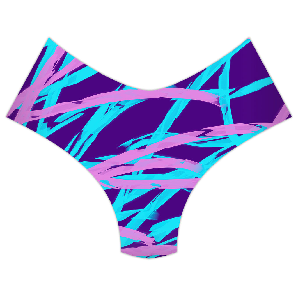 Purple and Blue Rave Abstract Booty Shorts, Big Tex Funkadelic, | iEDM