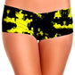 Black and Yellow Abstract Crop Top and Booty Shorts Combo, Big Tex Funkadelic, | iEDM