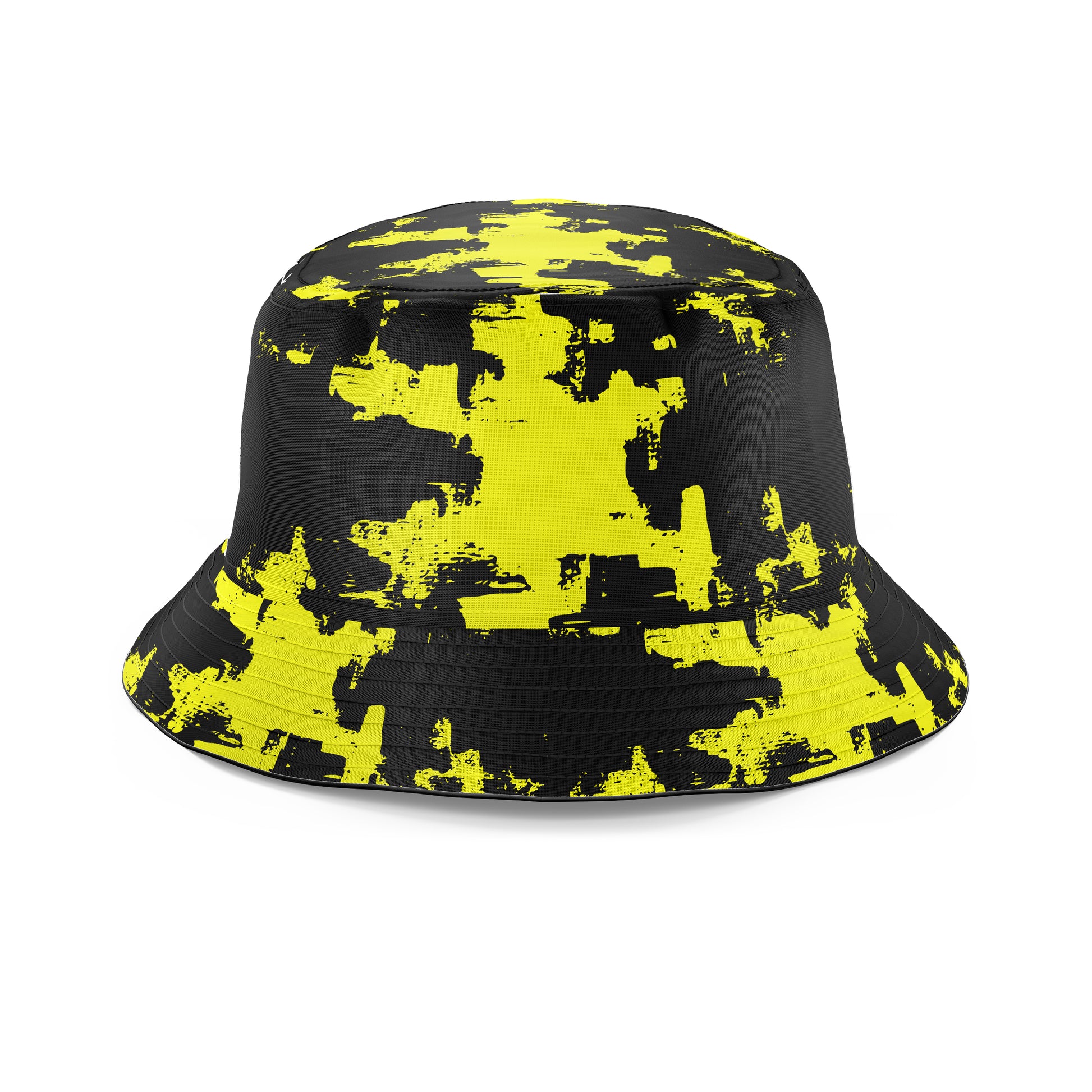 Black and Yellow Abstract Bucket Hat, Big Tex Funkadelic, | iEDM