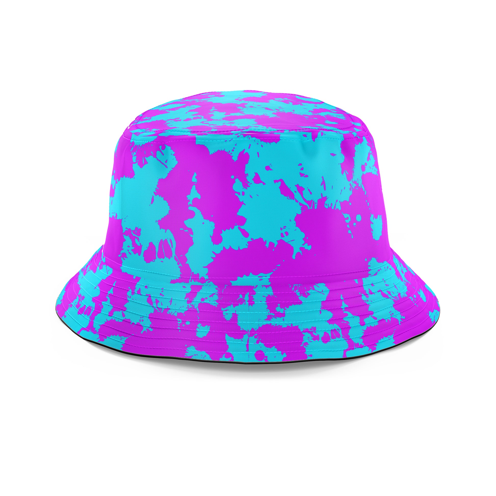 Blue and Purple Paint Splatter Bucket Hat, Big Tex Funkadelic, | iEDM