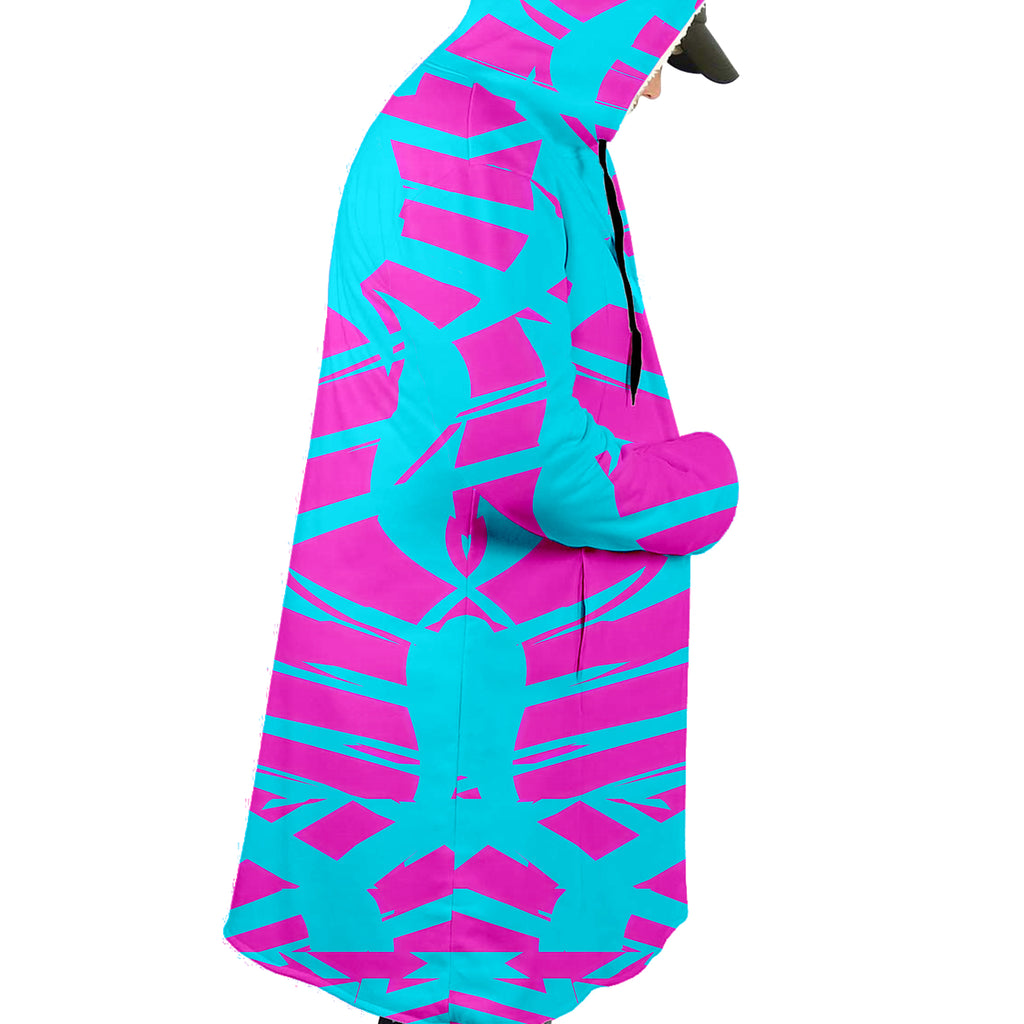 Pink and Blue Squiggly Rave Checkered Cloak, Big Tex Funkadelic, | iEDM